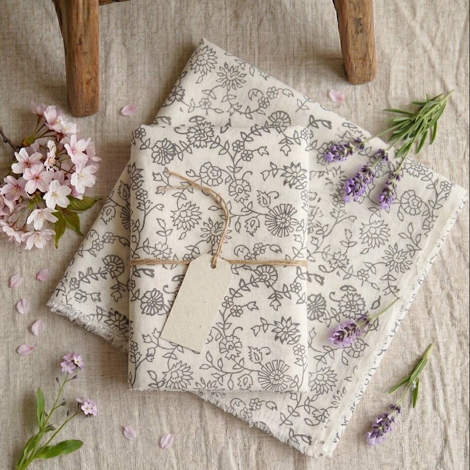 Shop unstitched block printing Premium Malmal online for women in Pakistan