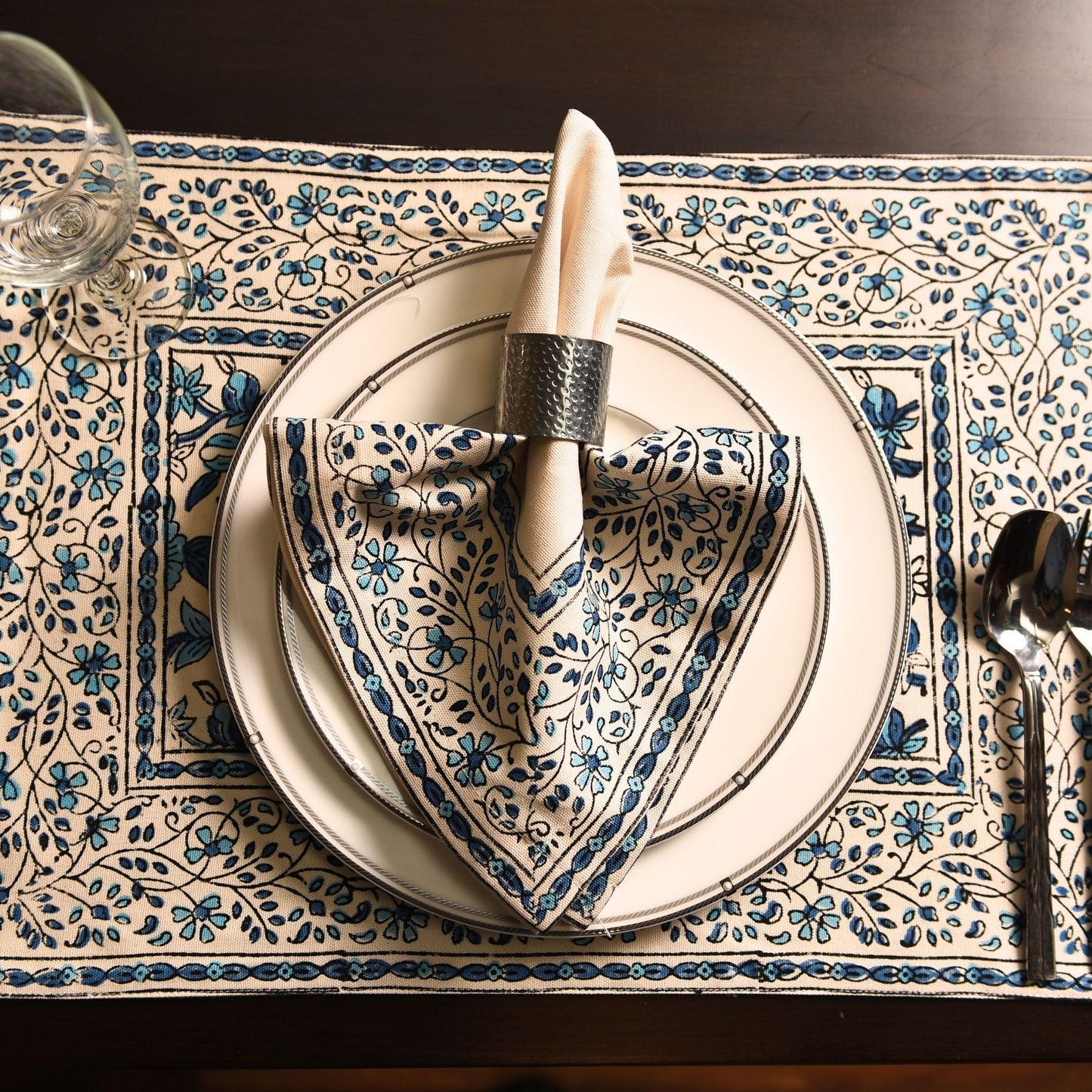 Indigo Bloom Napkin