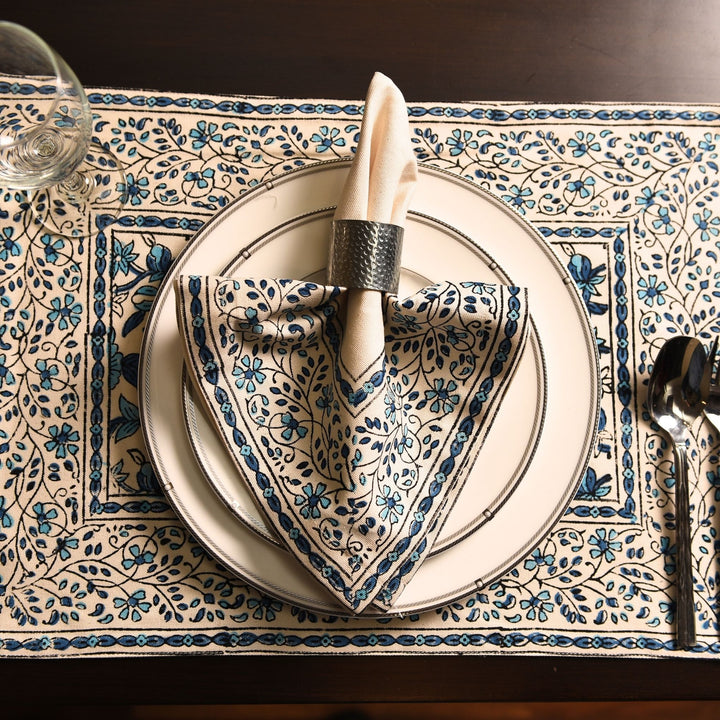 Indigo Bloom Napkin (Duck Fabric - Single)