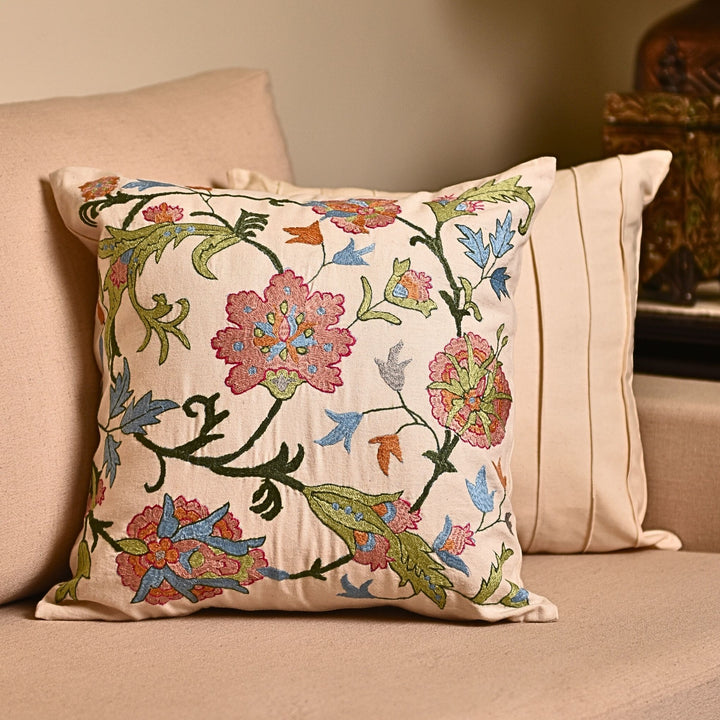 Handloom Floral Cushion