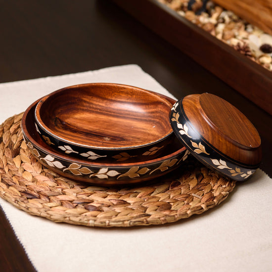 Black & Gold Leaf Plate