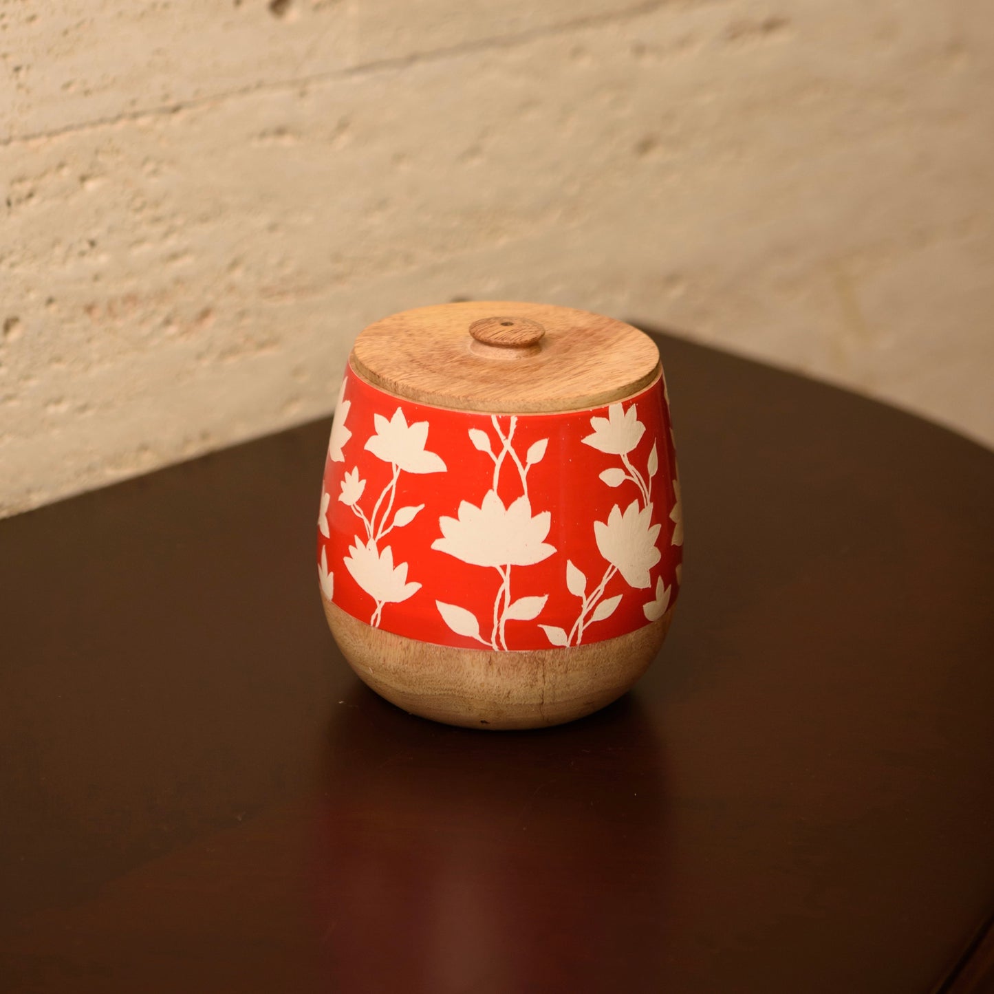 Crimson Bloom Naqshi Jar