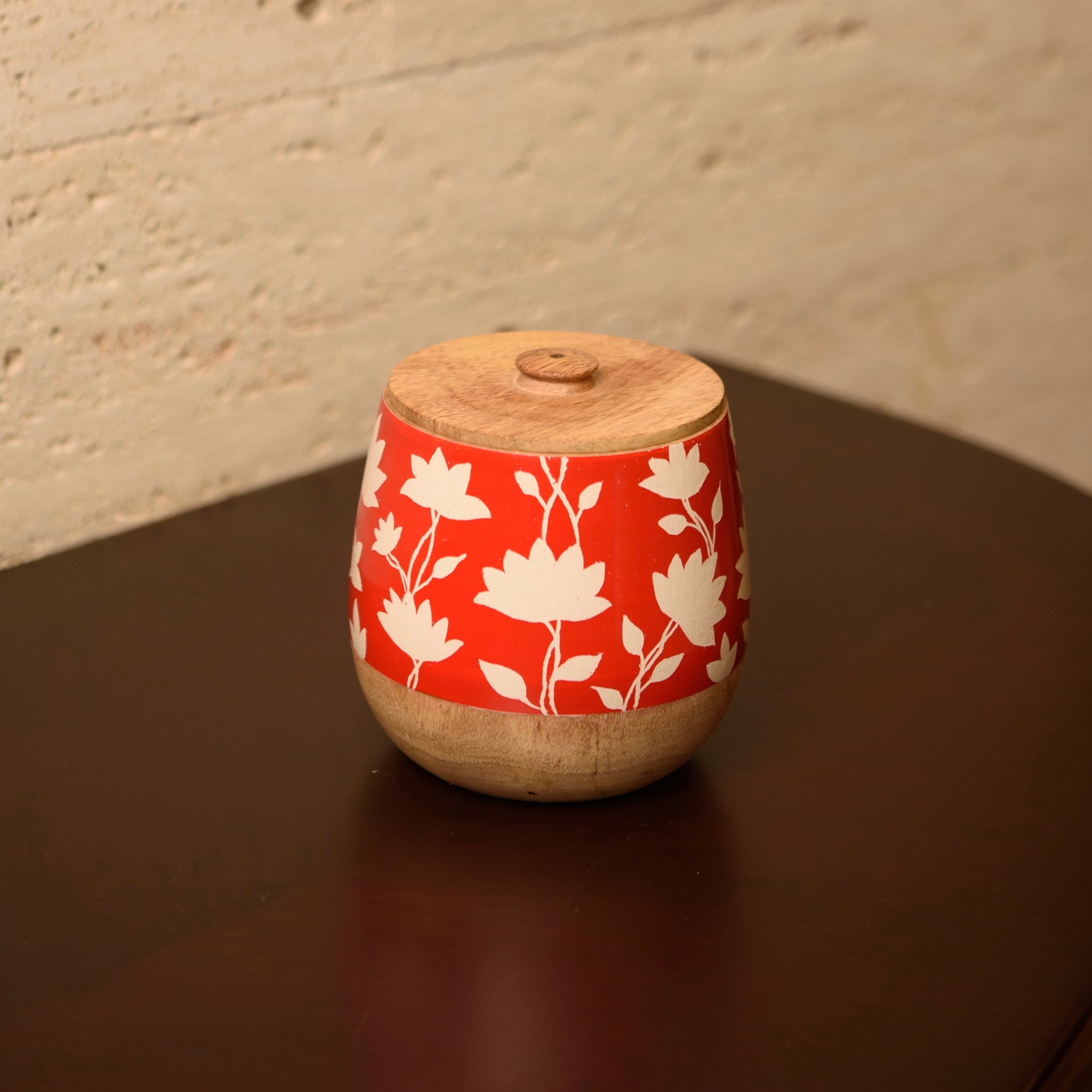Crimson Bloom Naqshi Jar