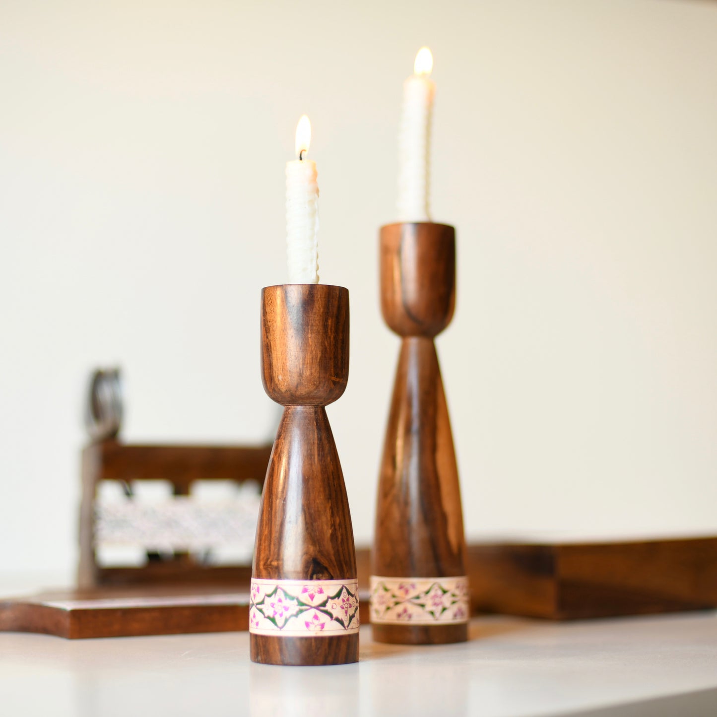 Dusky Lavendar Candle Stand