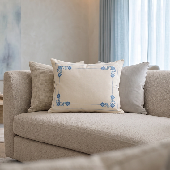 Bluebell Stitch Cushion
