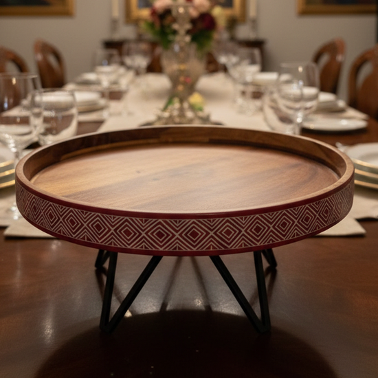 Muse Plate Stand - Red