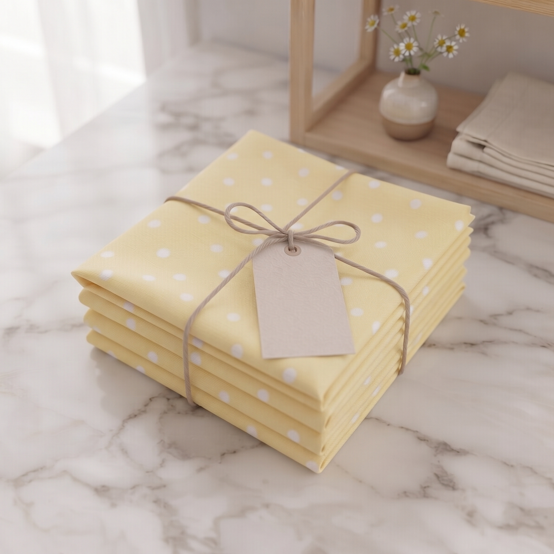 Sunlit Edit - White Polka Dots