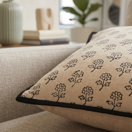 Noir Bloom Cushion