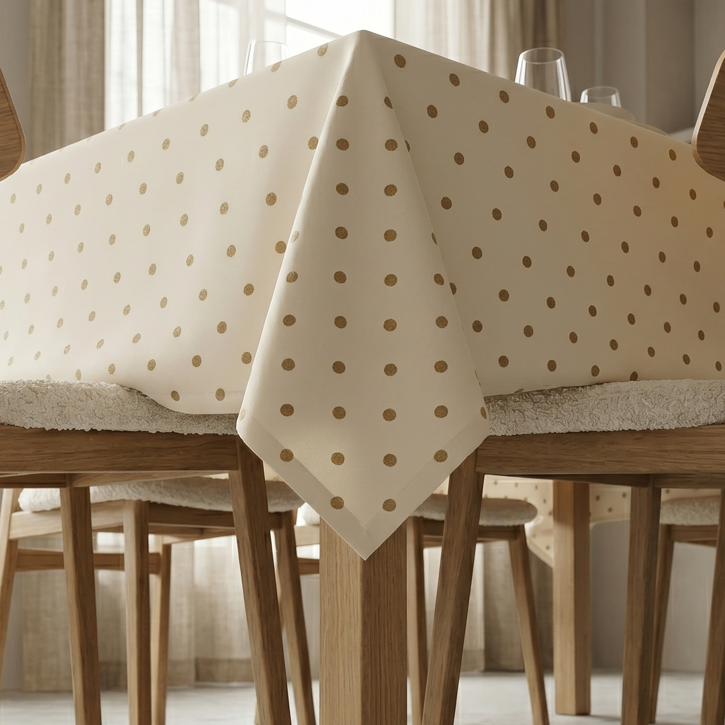 Ivory Impressions Table Cloth