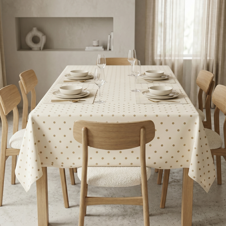 Ivory Impressions Table Cloth