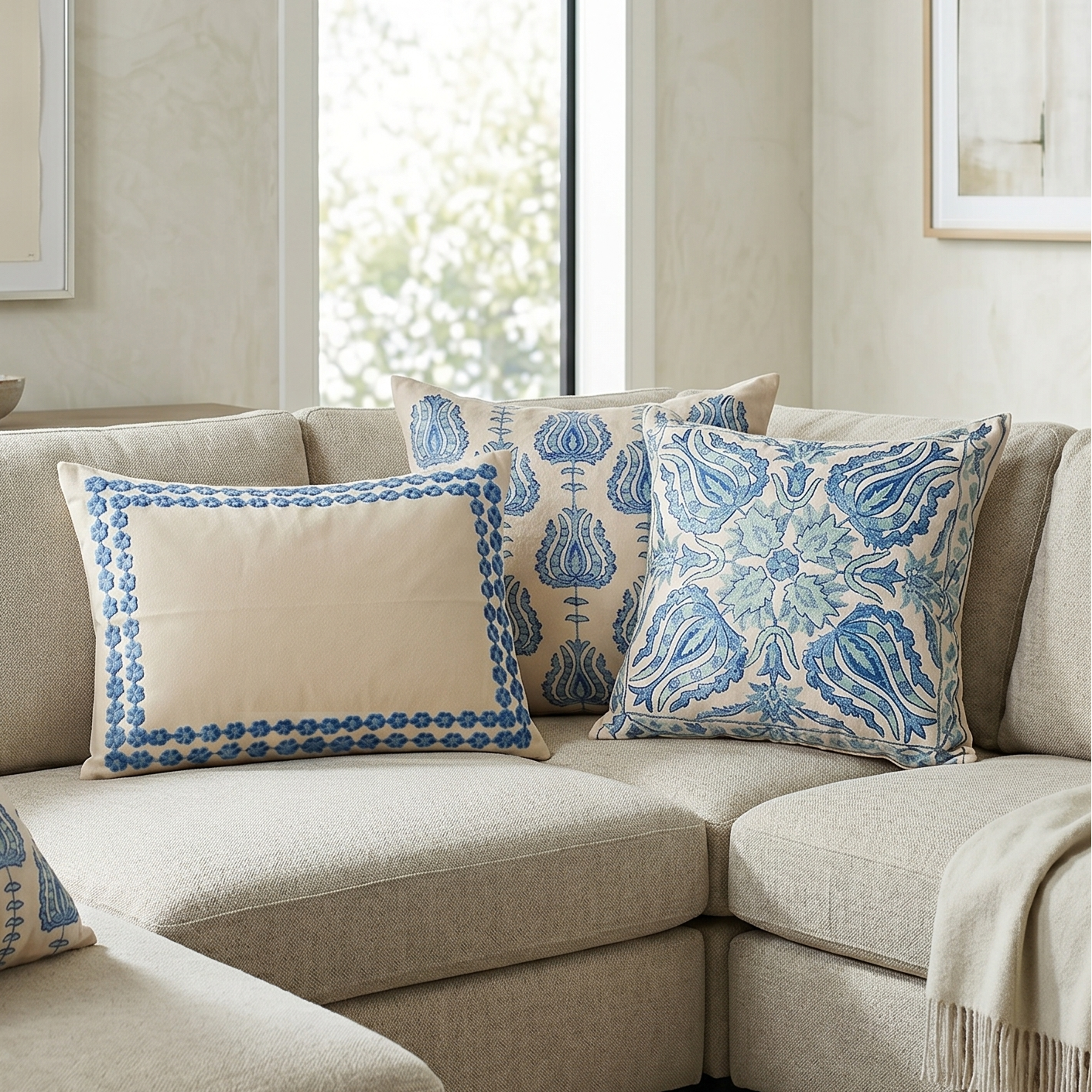 Ocean Thread Cushion