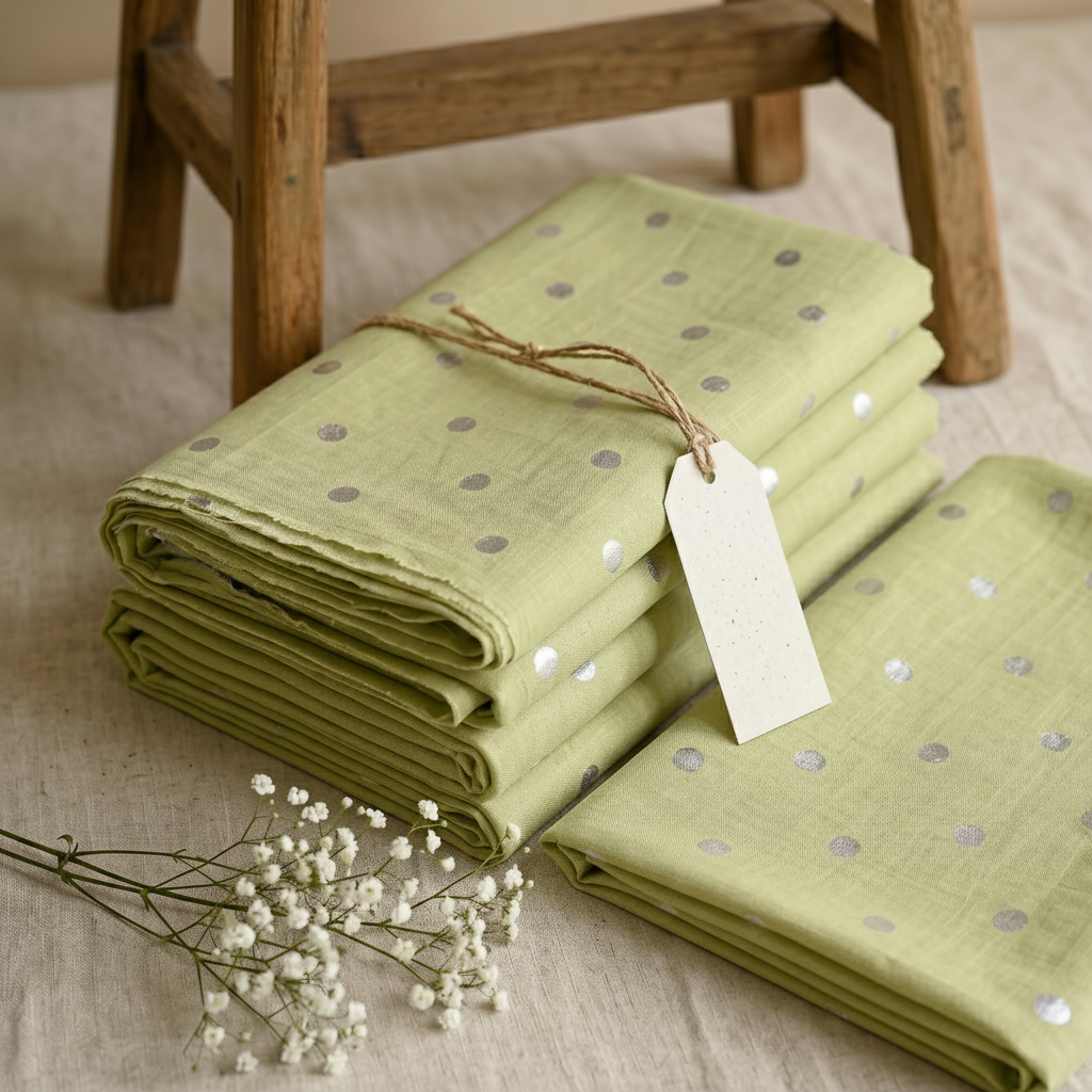Mint Aira - Silver Polka Dots