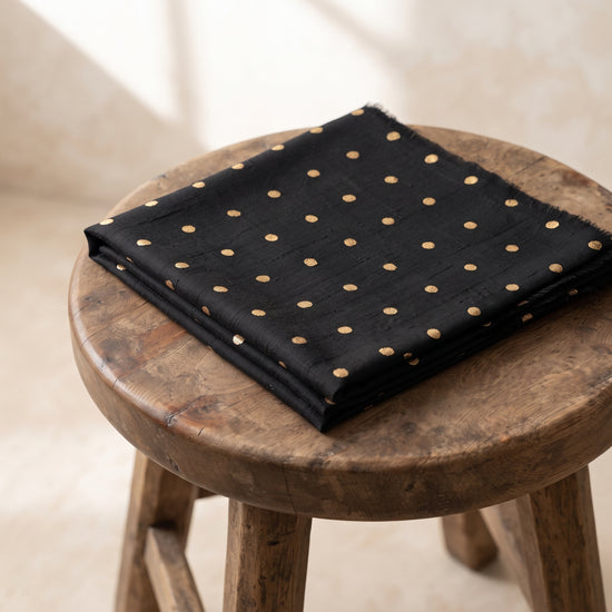 Black Gold Dot Bloom - Karandi