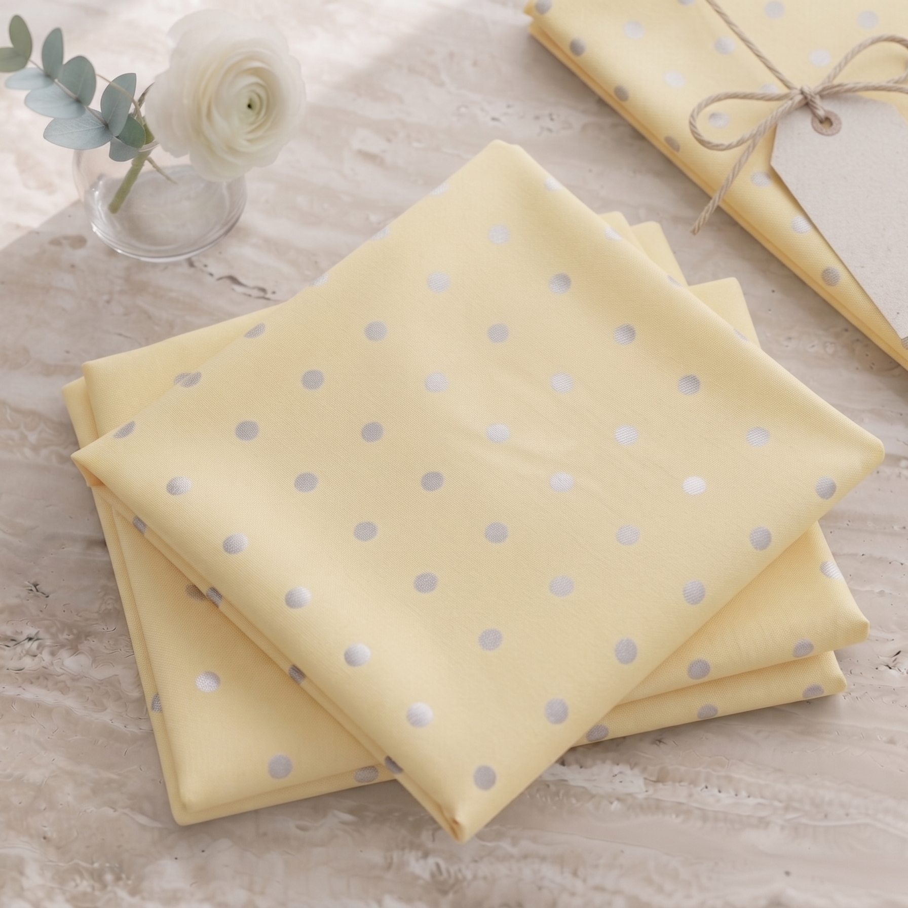 Sunlit Edit - Silver Polka Dots