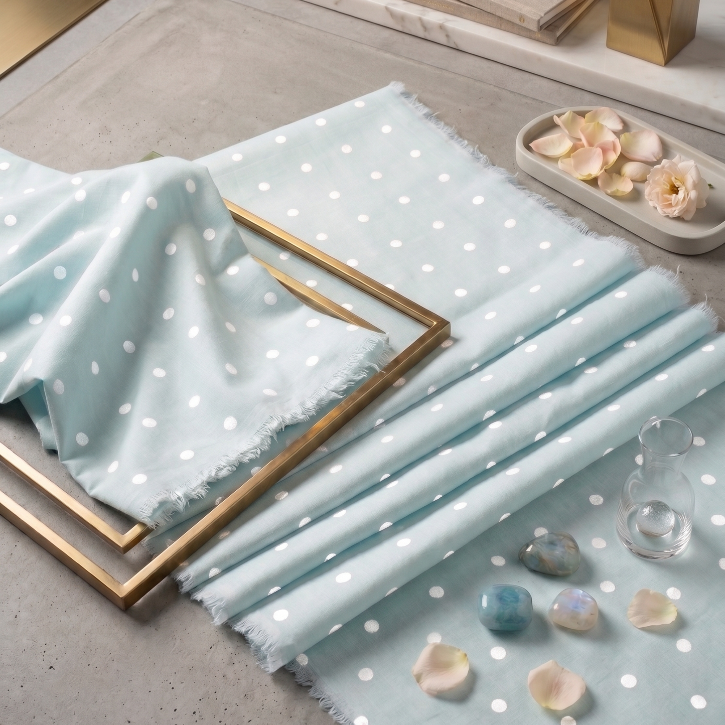 Azure Edit - White Polka Dots