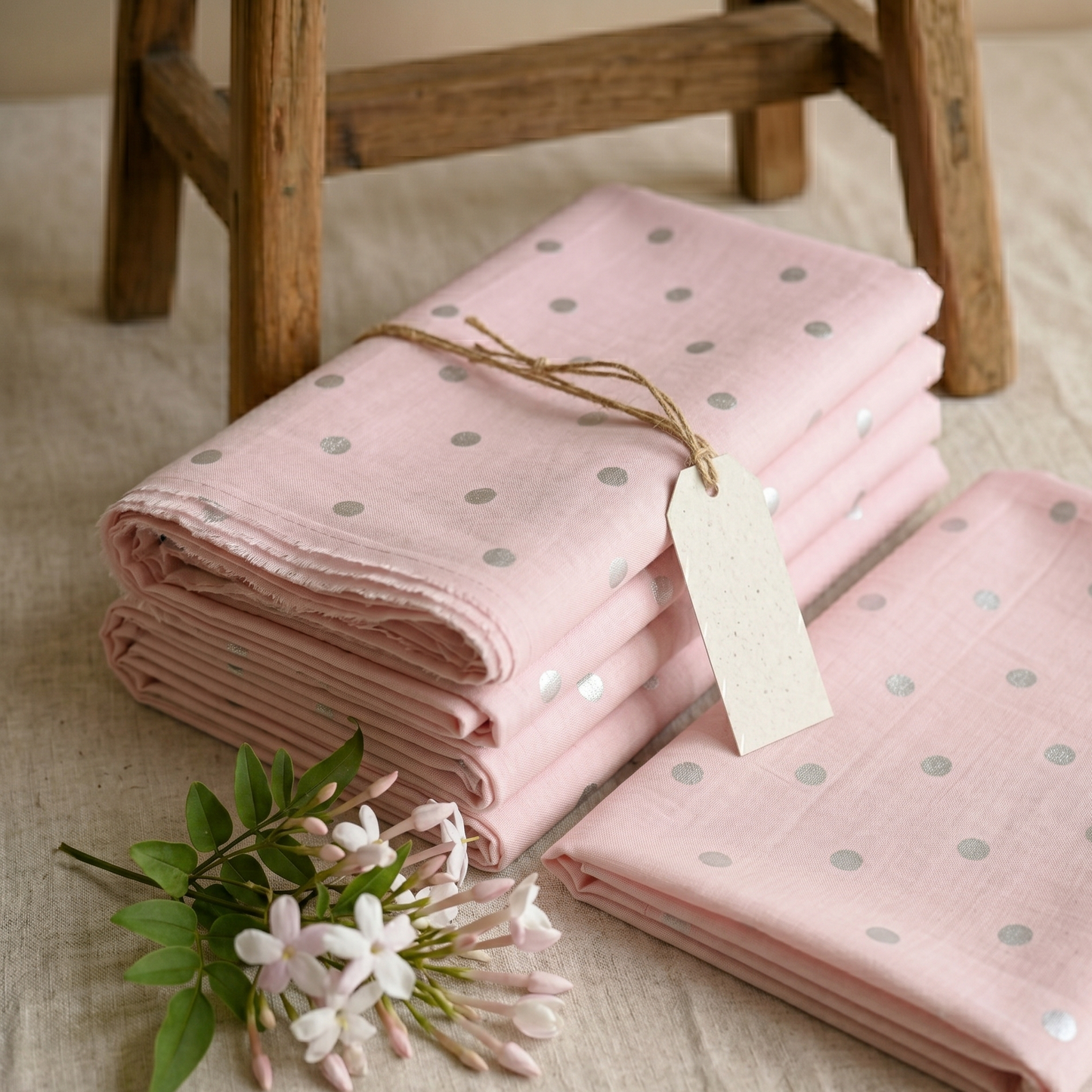 Sage Edit - Silver Polka Dots