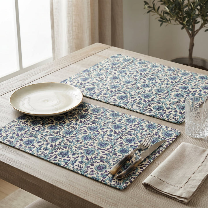 Indigo Garden Placemats (Set of 4)