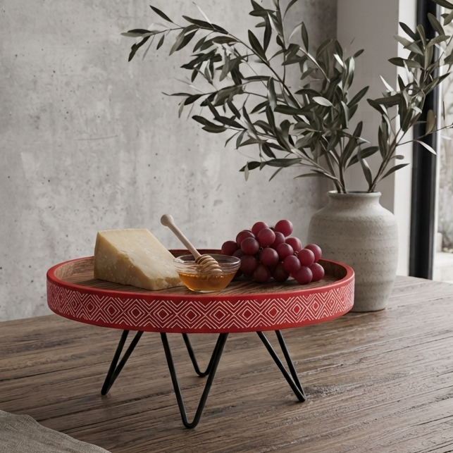 Muse Plate Stand - Red