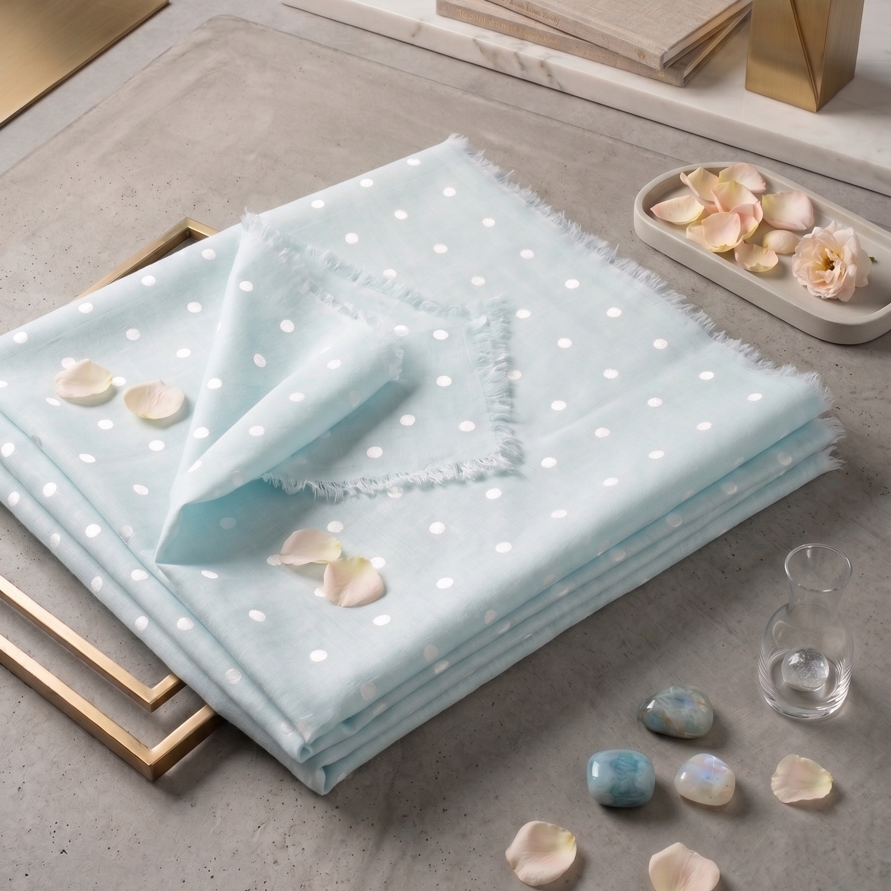 Azure Edit - White Polka Dots