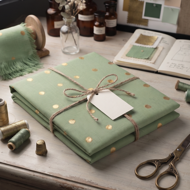 Mint Aira - Golden Polka Dots