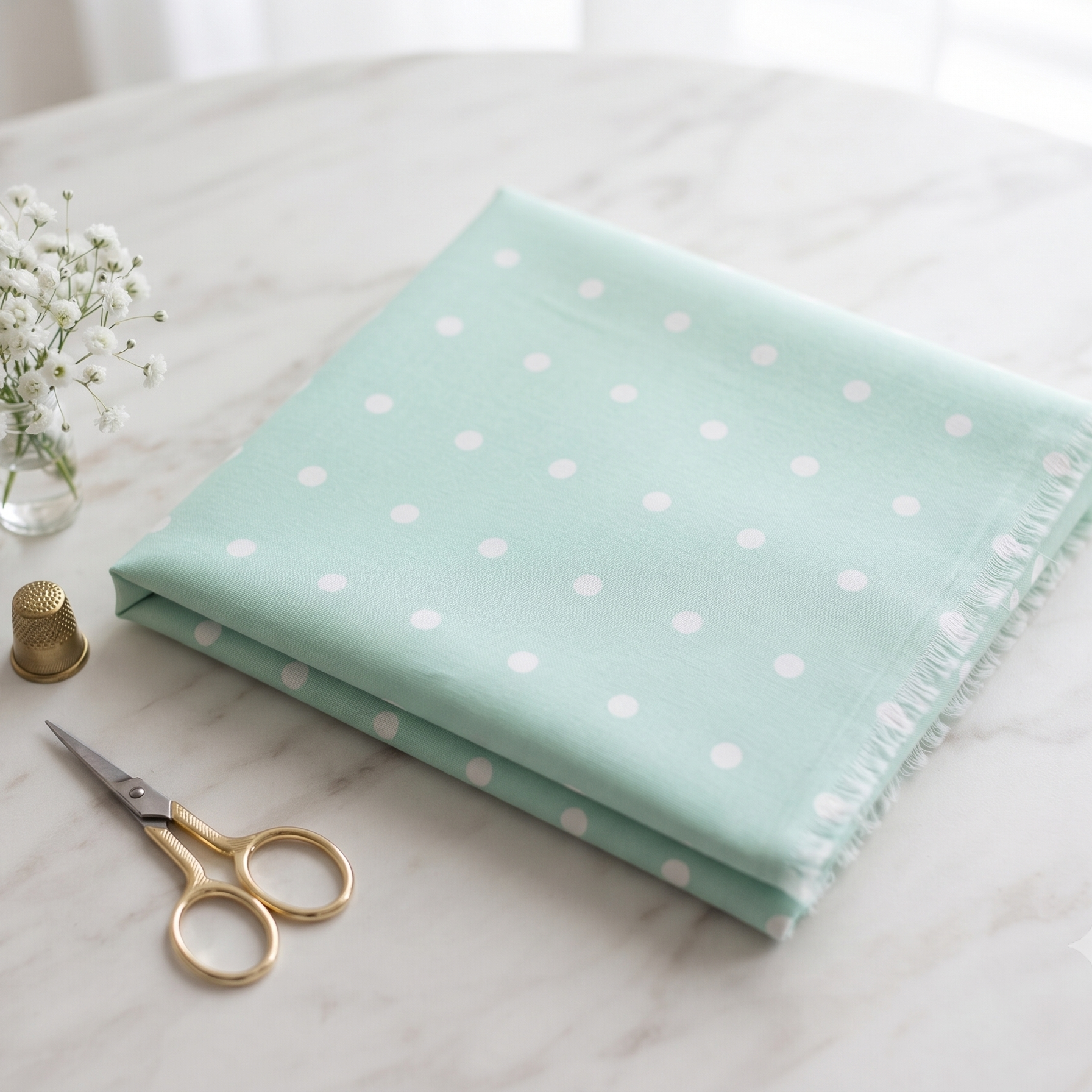 Azure Edit - White Polka Dots