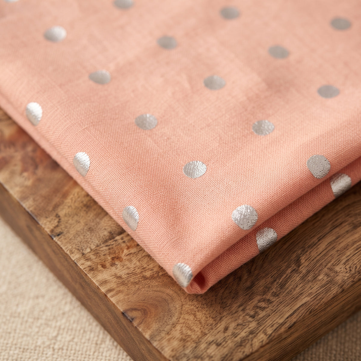 Peach Dot Bloom Silver - Karandi