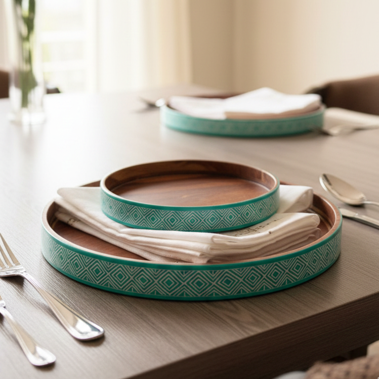 Sweet Haven Plate Set -  Turquoise
