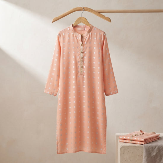 Sage Edit Kurta - Silver