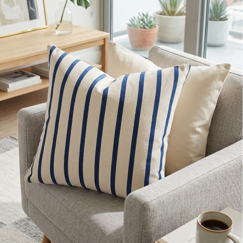 Azure Line Cushion