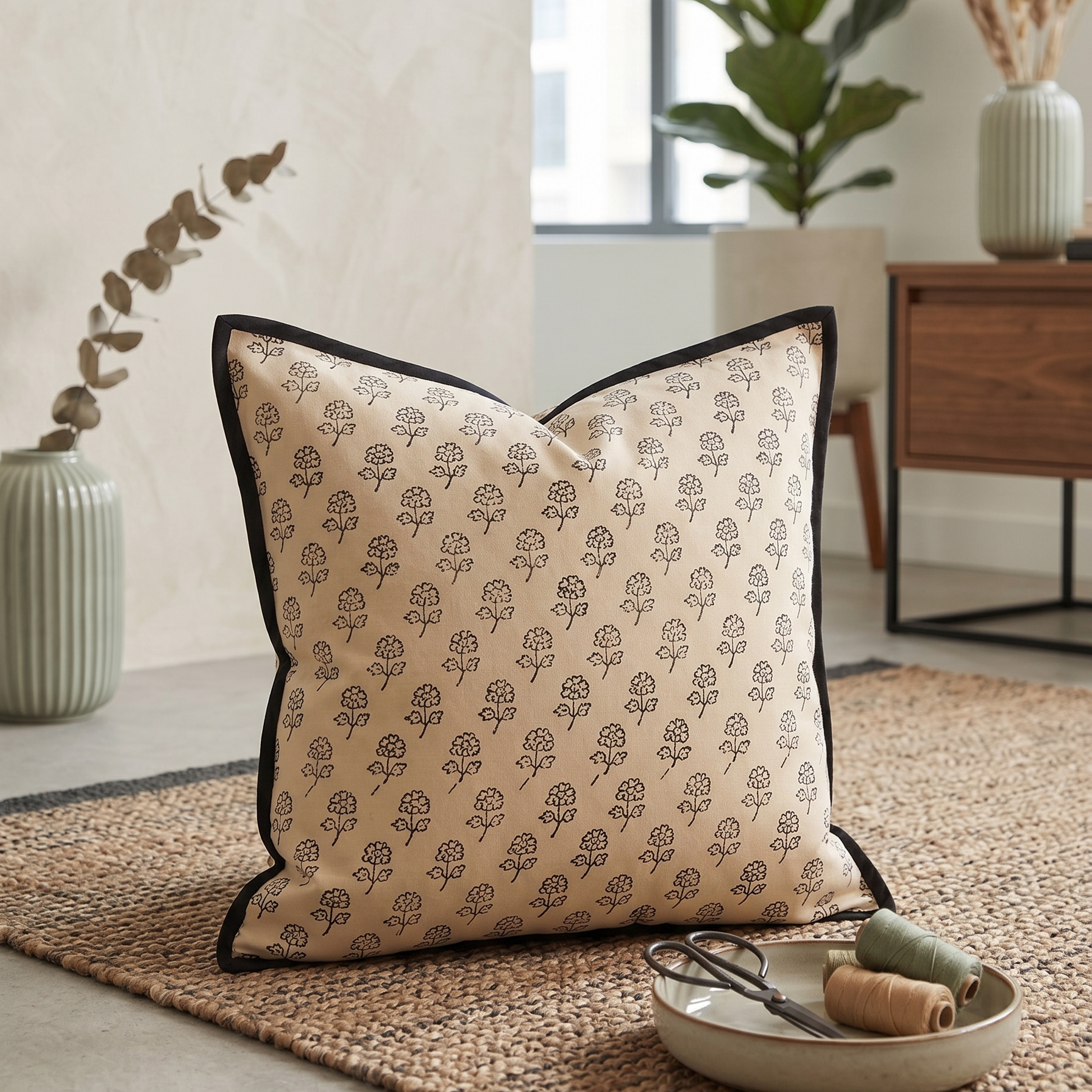 Noir Bloom Cushion