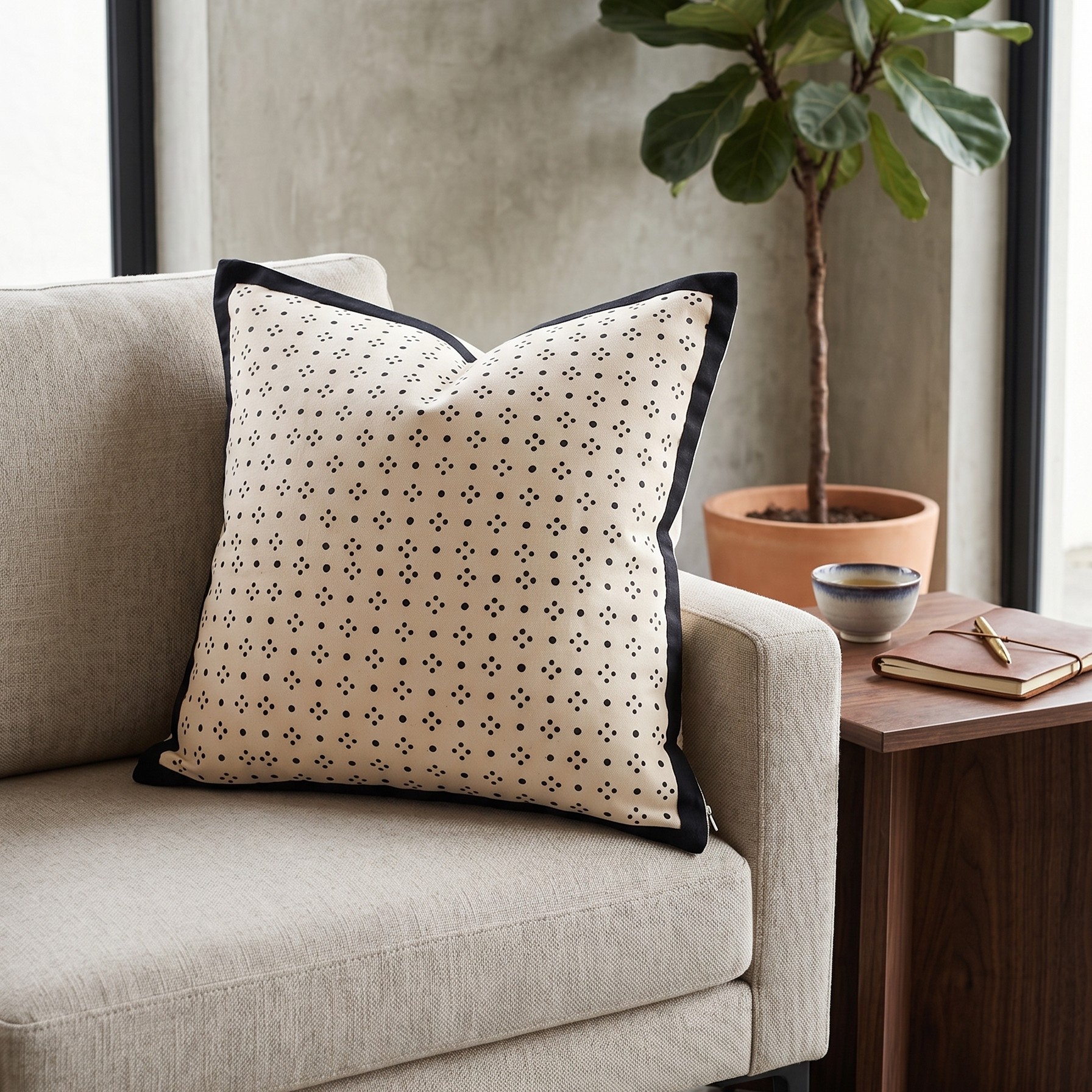 Ash & Onyx Cushion