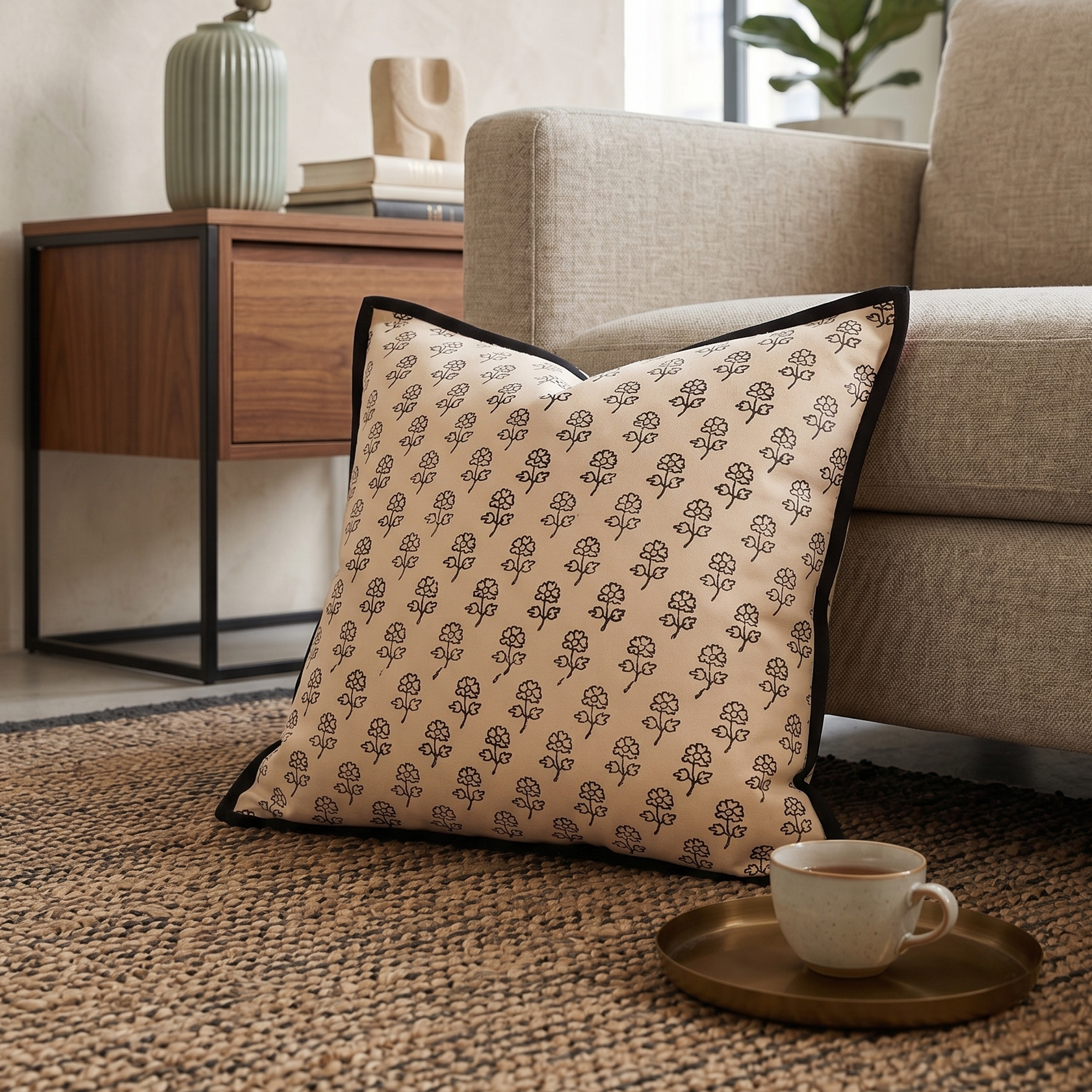 Noir Bloom Cushion