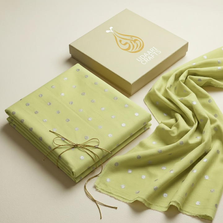 Mint Aira - Silver Polka Dots