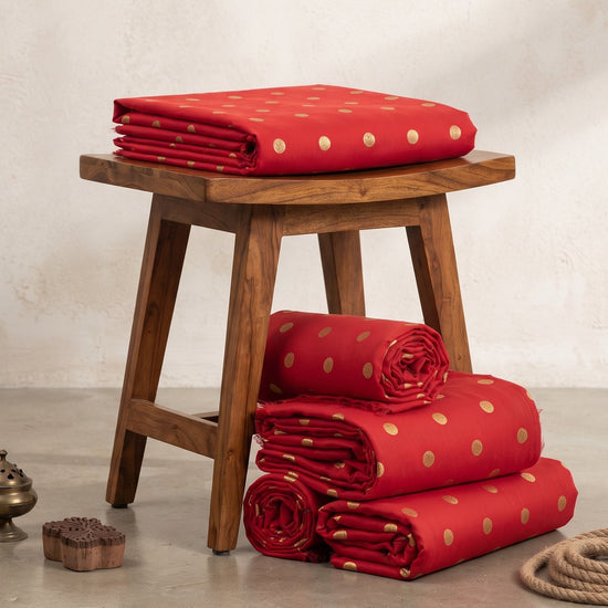 Ruby - Golden Polka Dots