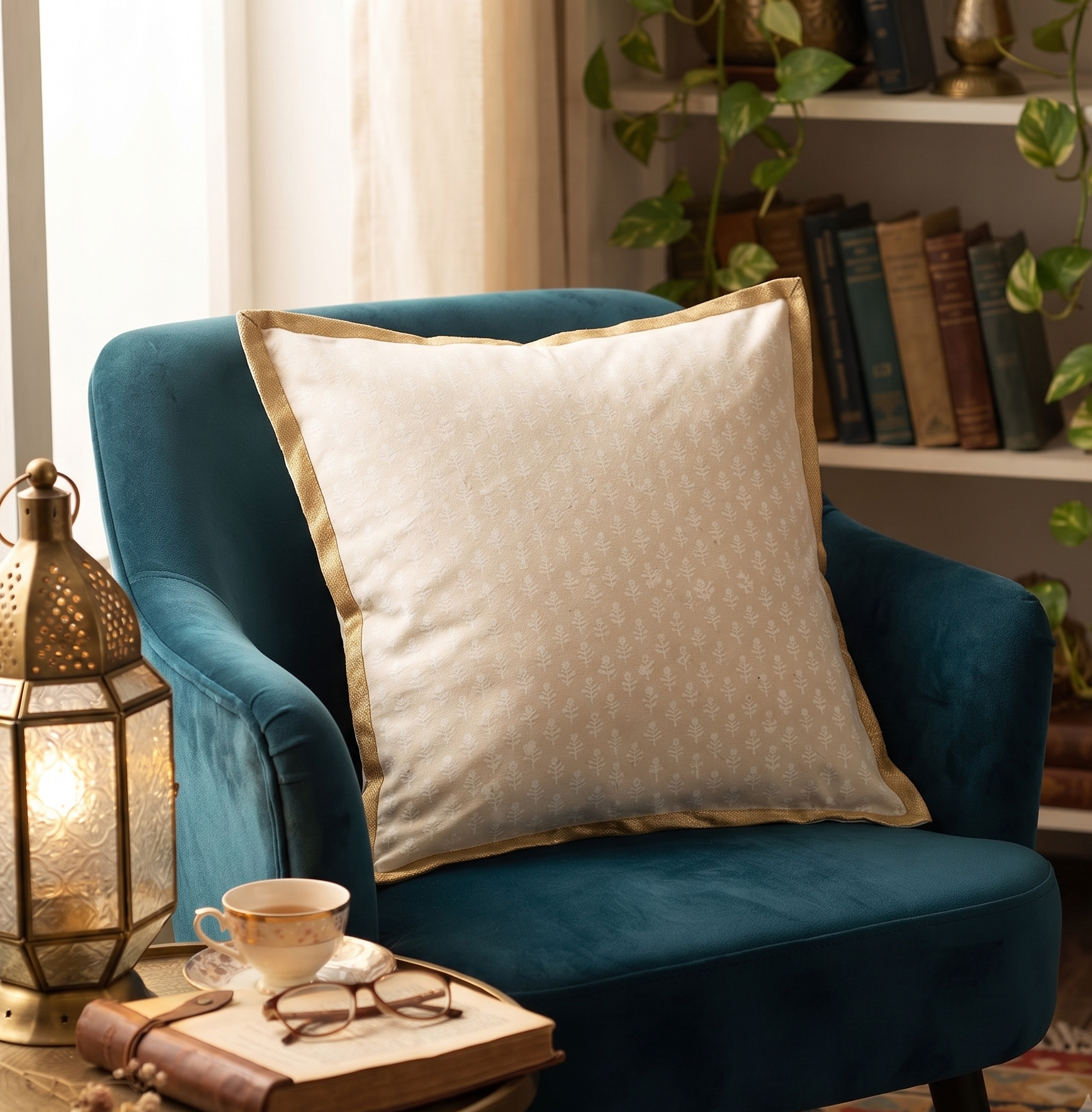 Alabaster Bloom Cushion