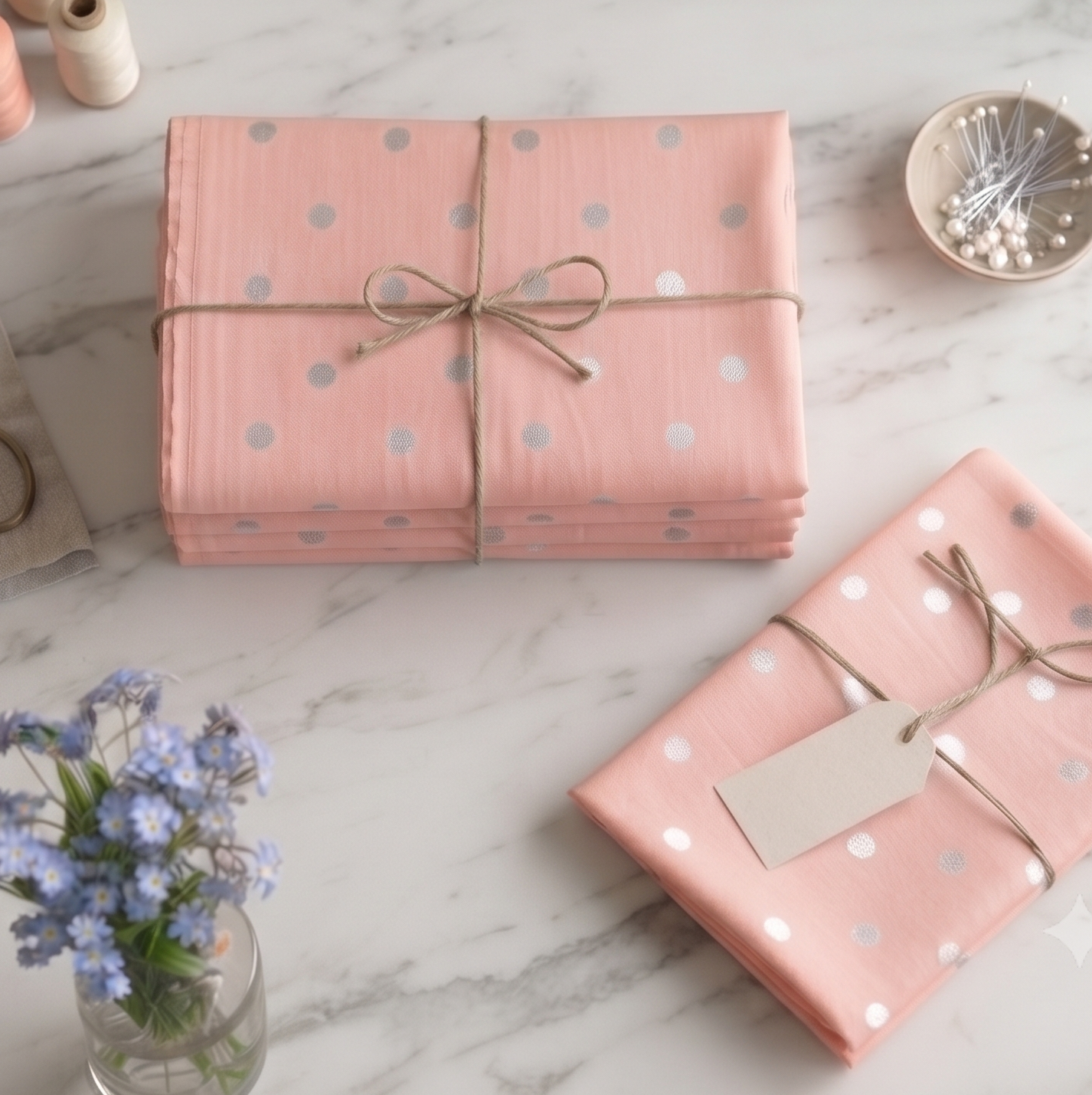 Sage Edit - Silver Polka Dots