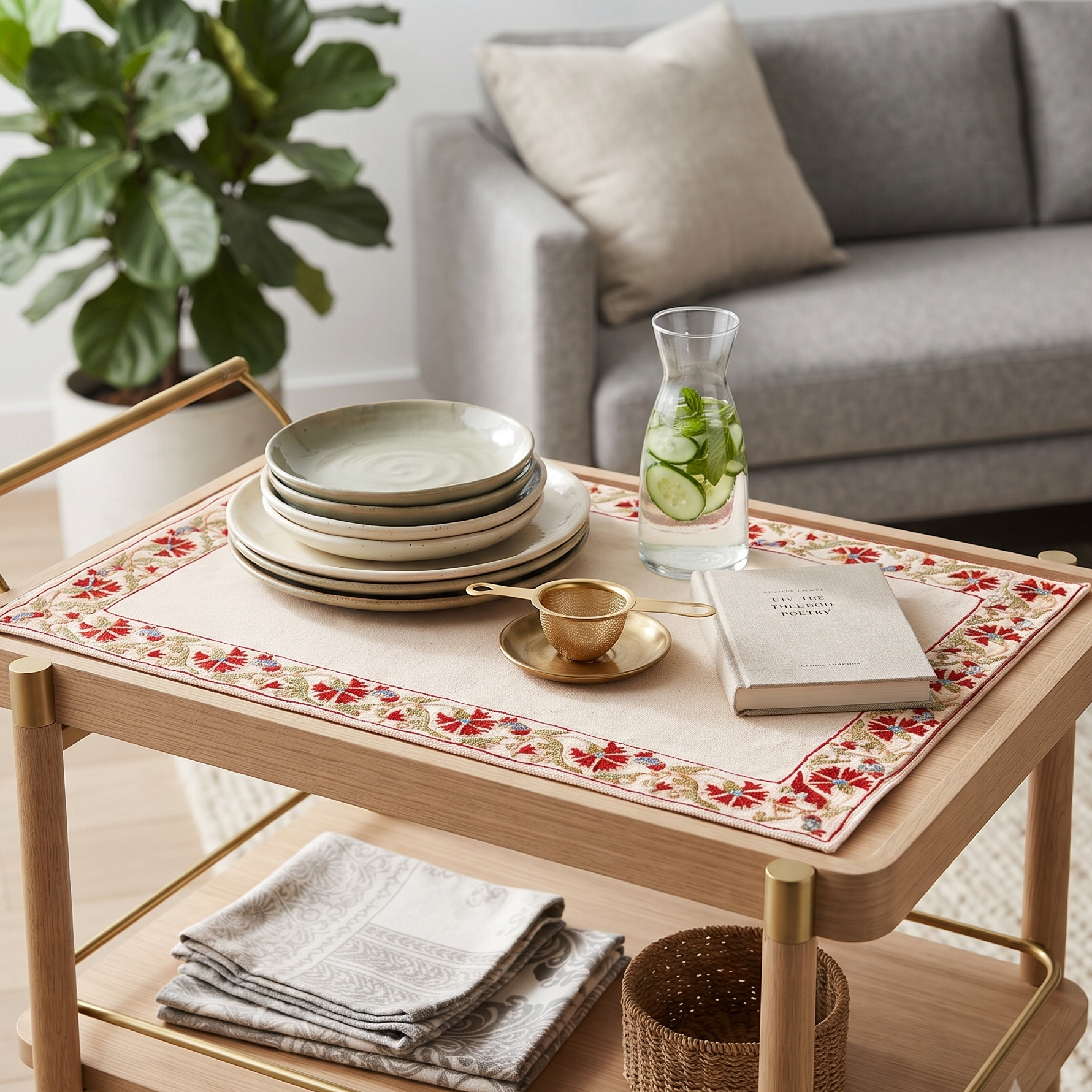 Floral Meadow Trolley Mat