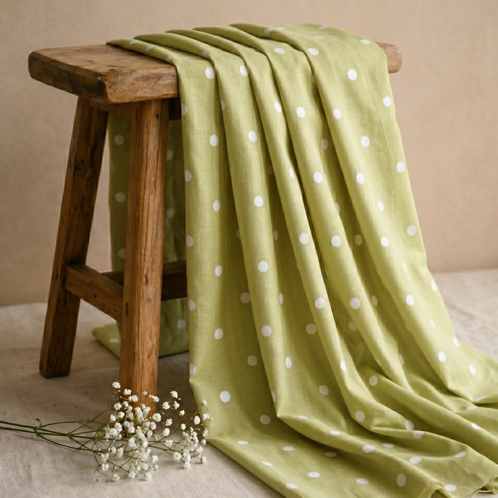 Mint Aira - White Polka Dots