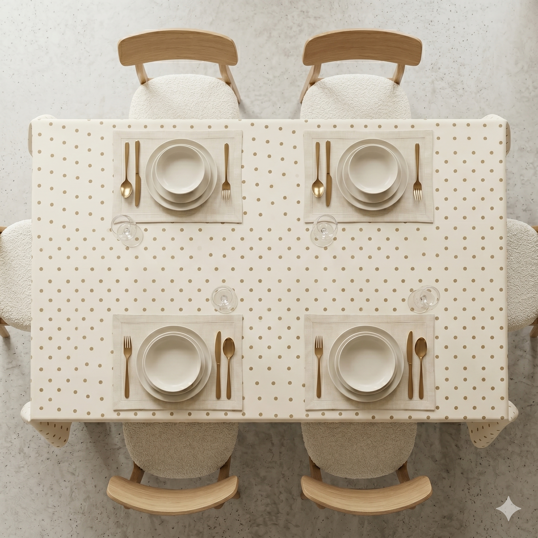 Ivory Impressions Table Cloth