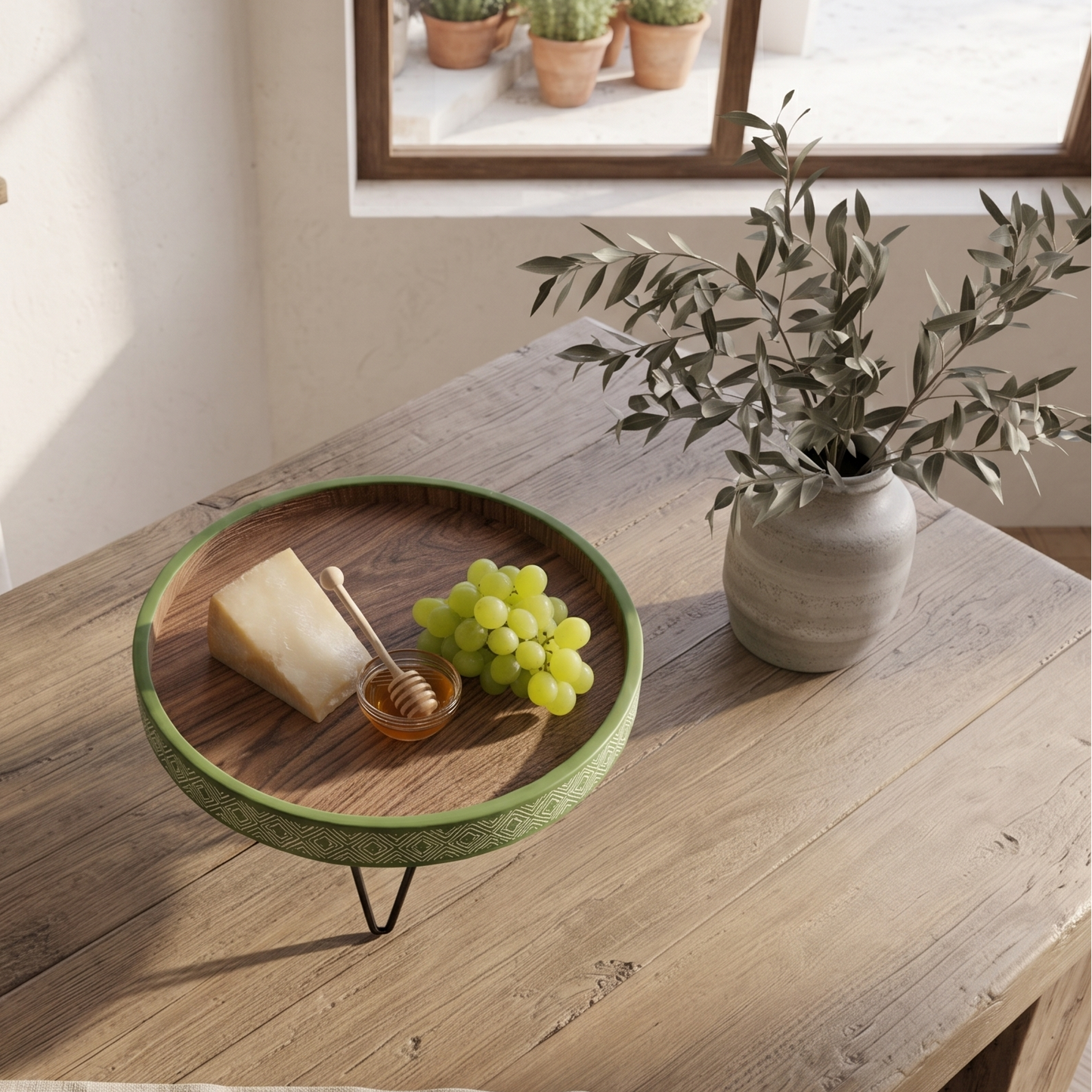 Muse Plate Stand - Green