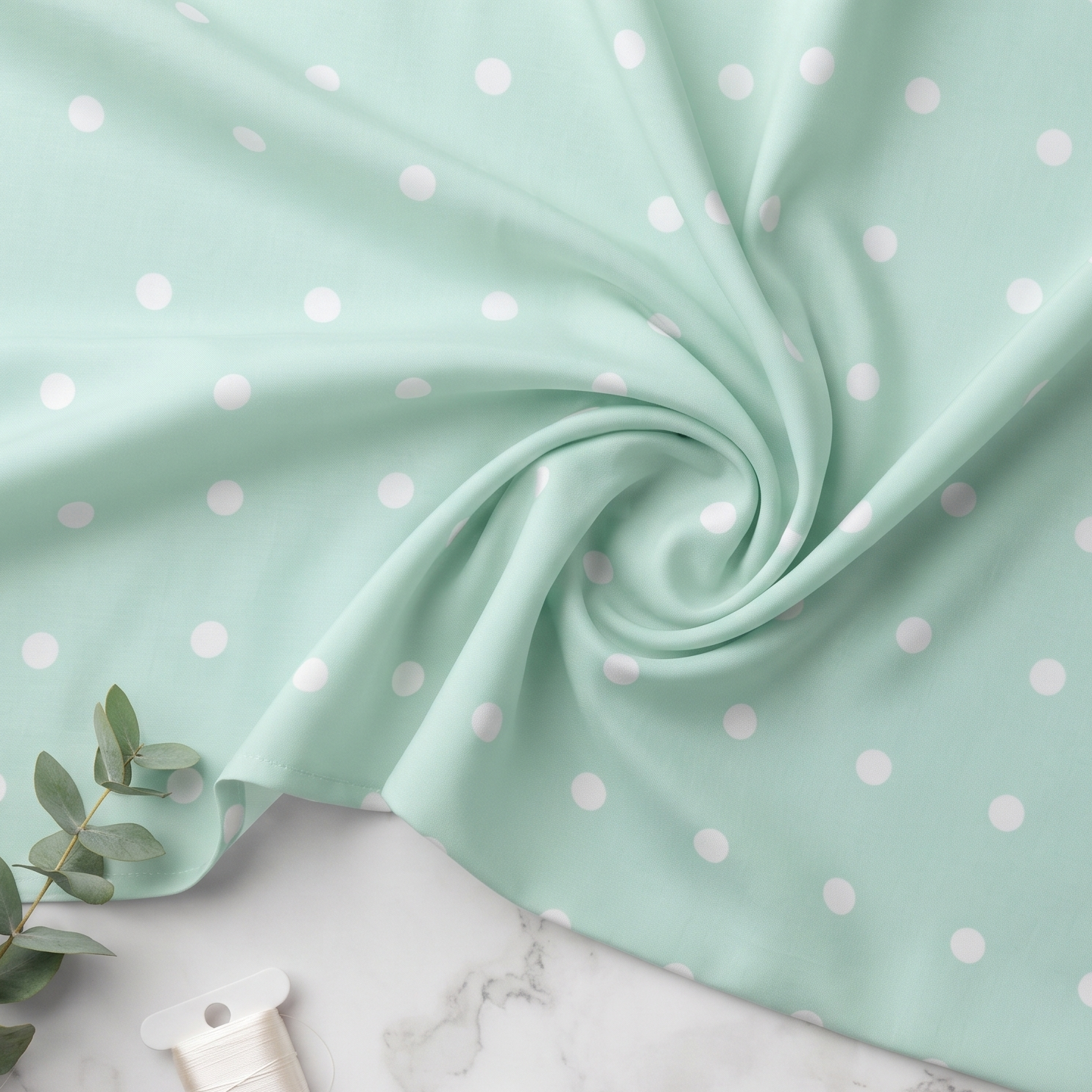 Azure Edit - White Polka Dots