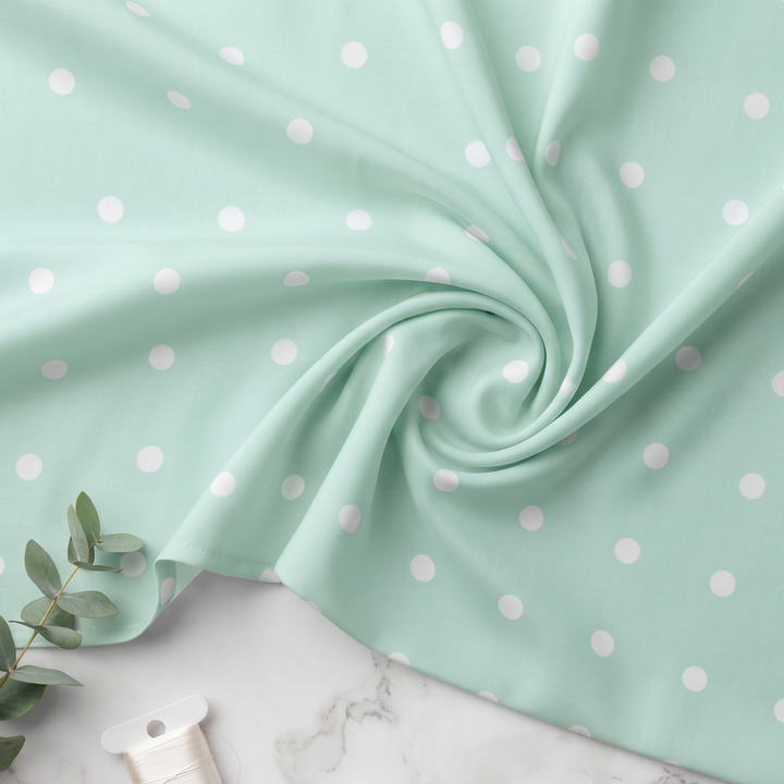 Azure Edit - White Polka Dots