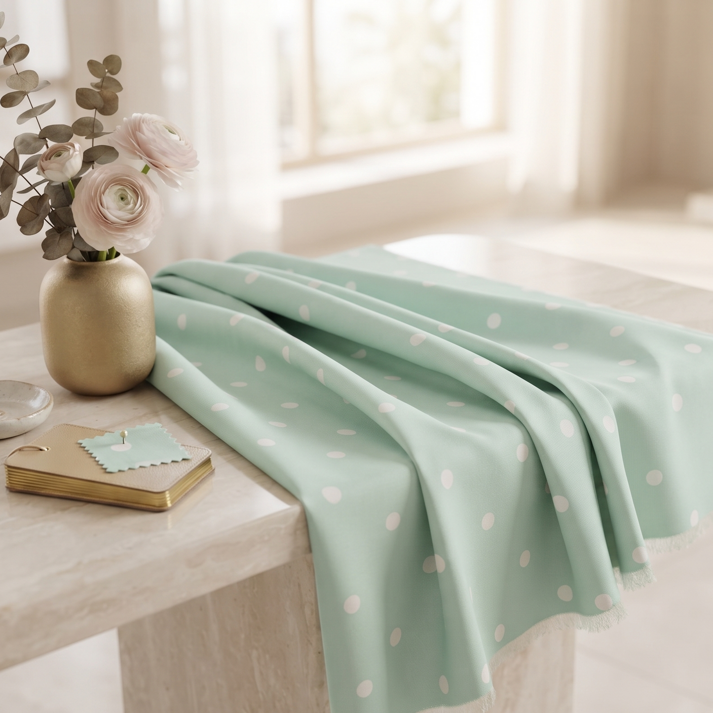 Azure Edit - White Polka Dots