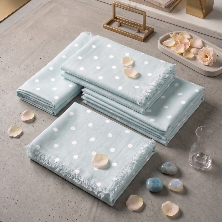 Azure Edit - White Polka Dots