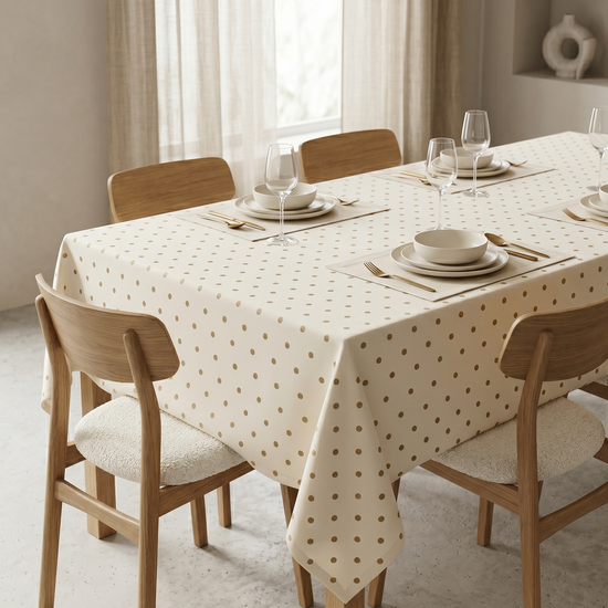 Ivory Impressions Table Cloth