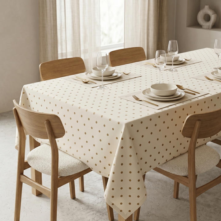 Ivory Impressions Table Cloth
