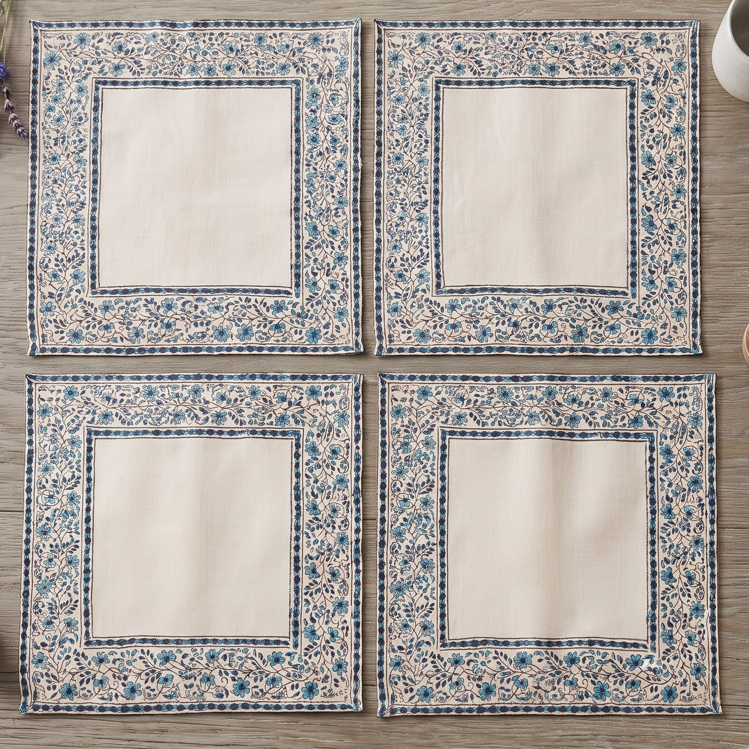 Indigo Bloom Napkin (Set of 4)