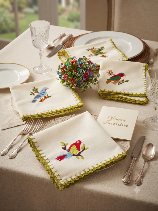 Parrot Perch Napkin (Set of 4)