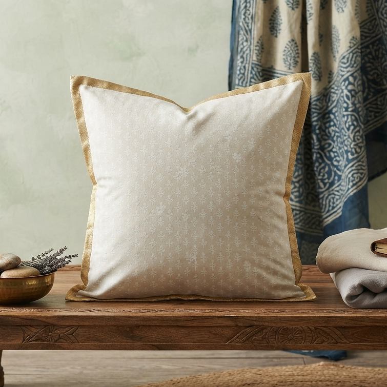 Alabaster Bloom Cushion