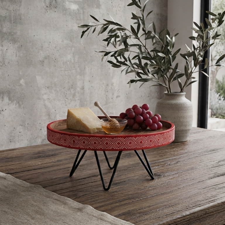 Muse Plate Stand - Red